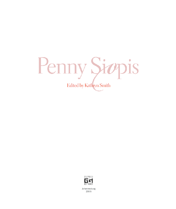 First page of “Penny Siopis”