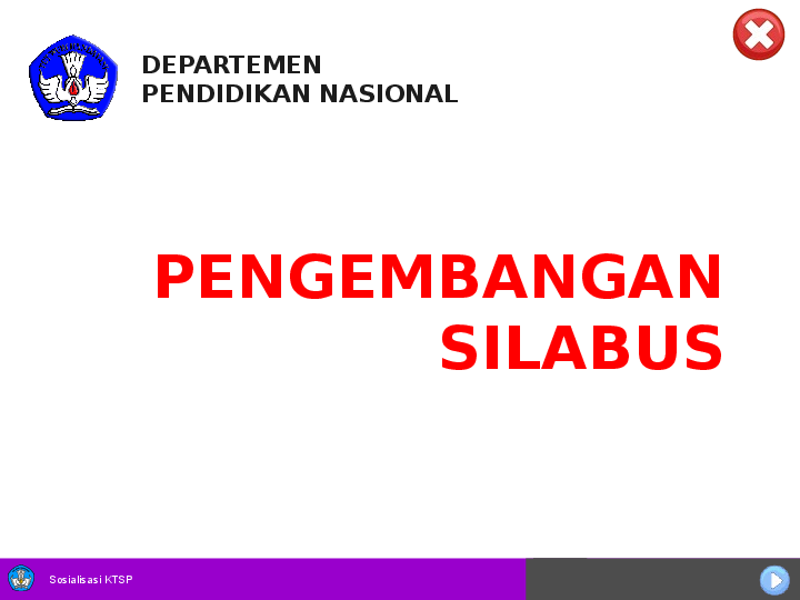 First page of “PENGEMBANGAN SILABUS KTSP”