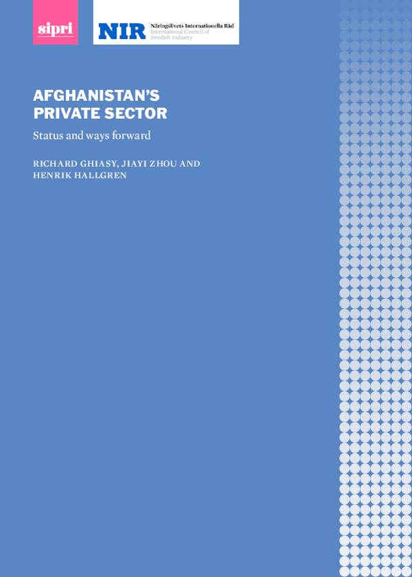 First page of “Afghanistan's Private Sector: Status and Ways Forward”