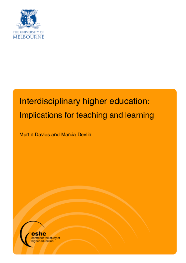 First page of “Interdisciplinary higher education: Implications for teaching and learning”