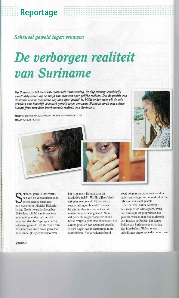 First page of “Seksueel geweld: Een Verborgen Realiteit (Parbode Magazine, maart 2016)”