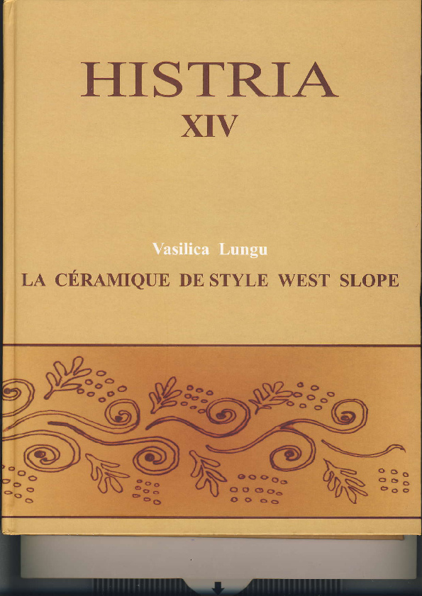 First page of “HISTRIA XIV. LA CERAMIQUE DE STYLE WEST SLOPE”