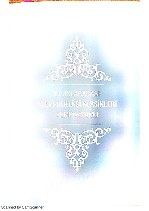 First page of “Diyanet Vakfı'nca Yayınlanan Alevi-Bektaşi Klasikleri Üzerinden Diyanet ve Alevilik Tartışmaları”