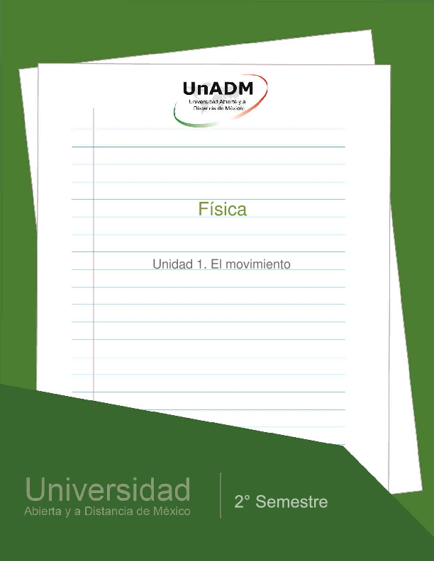 First page of “Física Unidad 1. El movimiento”