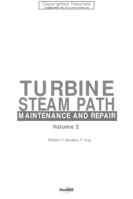 First page of “TURBINE STEAM PATH MAINTENANCE AND REPAIR Volume 2”