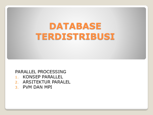 First page of “DATABASE TERDISTRIBUSI.pptx”