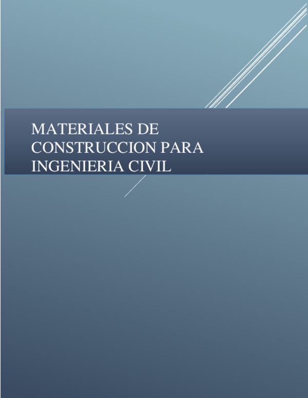 First page of “materiales de construccion para ingenieria”