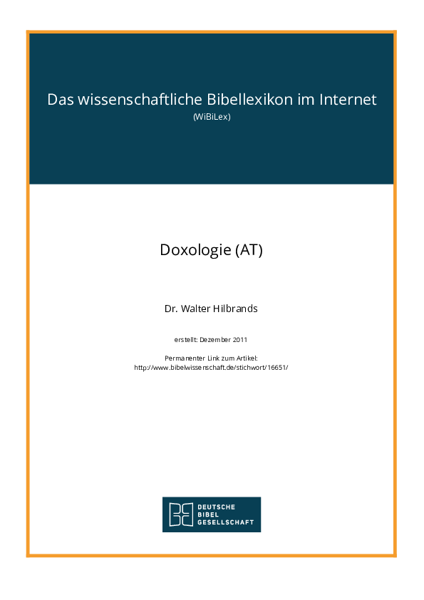 First page of “Doxologie (AT) (WiBiLex)”