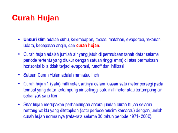 First page of “Curah Hujan”