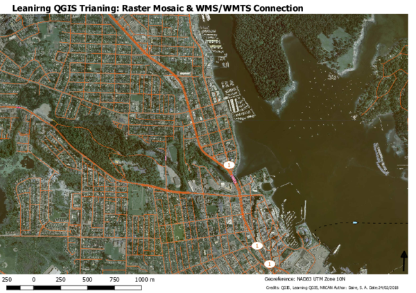 First page of “Lynda Training "Learning QGIS: Raster Mosaic & WMS/WMTS Connection"”