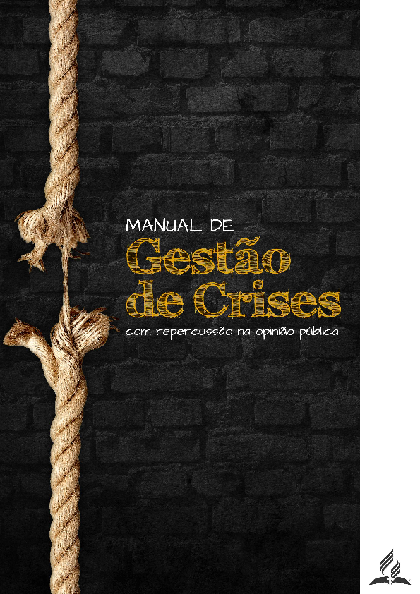 First page of “MANUAL DE GESTÃO DE CRISES”