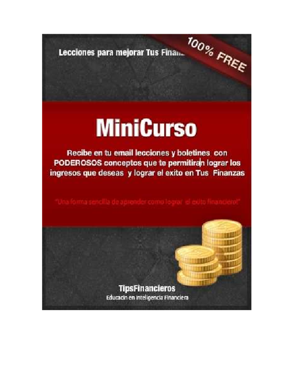 First page of “Finanzas Personales - Mini Curso”