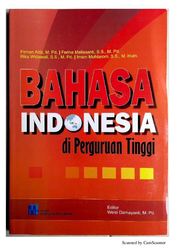 First page of “Bahasa Indonesia di Perguruan Tinggi”