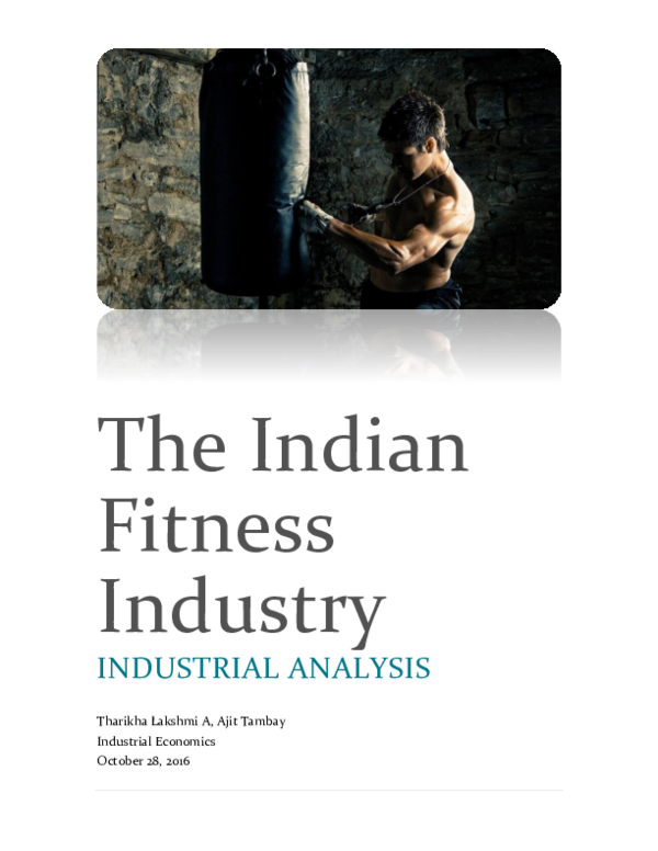 First page of “Indian Fitness Industry Tharikha Ajit”