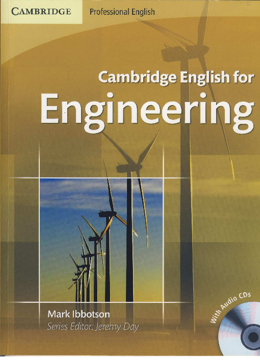 First page of “Cambridge English for Engineering”