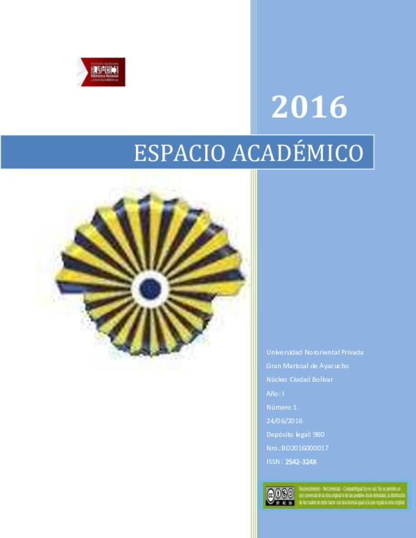 First page of “Espacio_Academico_No_1.pdf”