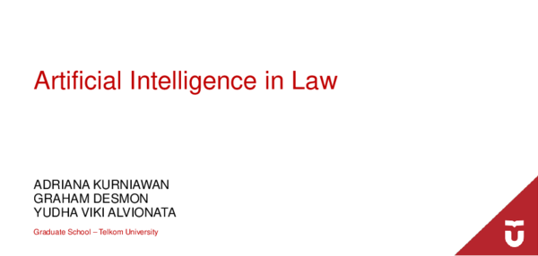 First page of “Artificial Intelligence in Law”