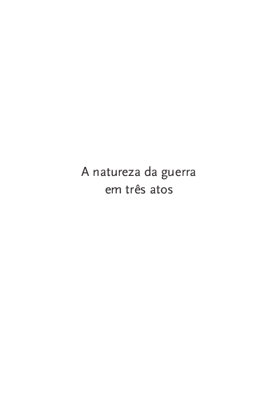 First page of “A natureza da guerra em três atos (2017)”