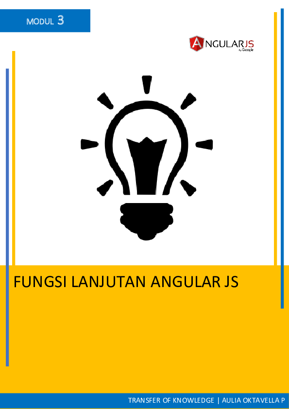 First page of “Angular JS - Fungsi Lanjutan Angular JS”