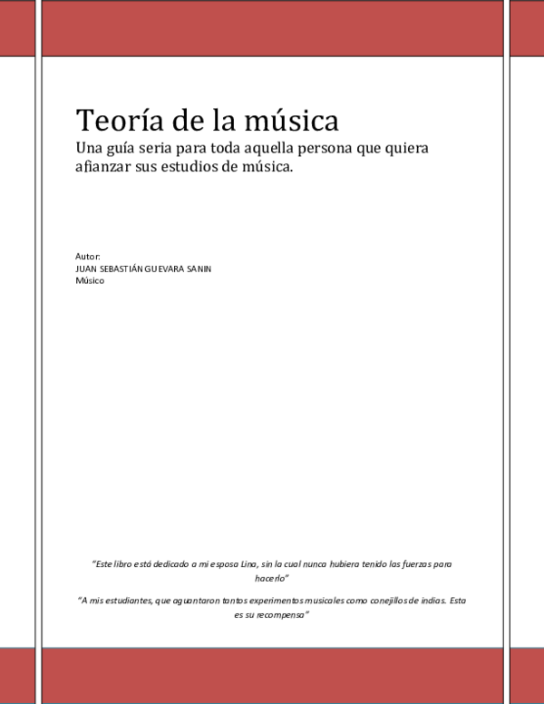 First page of “Teoría de la música”