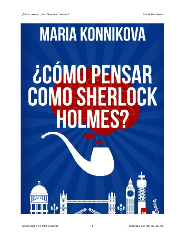 First page of “Cómo pensar como Sherlock Holmes”