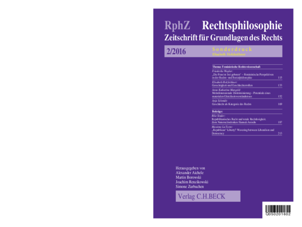 First page of “Gerechtigkeit und Geschlechterrollen (2016)”