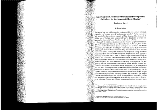 First page of “Environmental Justice and Sustainable Development: Guidelines for Environmental Law Making”