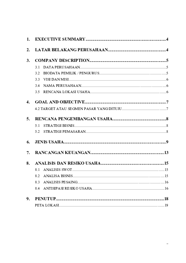 First page of “PROPOSAL BISNIS CHEMISTRY WO (PERFECT)”