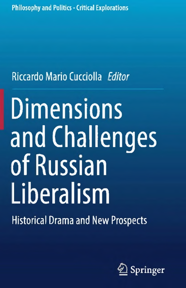 First page of “Dimensions and Challenges of Russian Liberalism: Historical Drama and New Prospects”