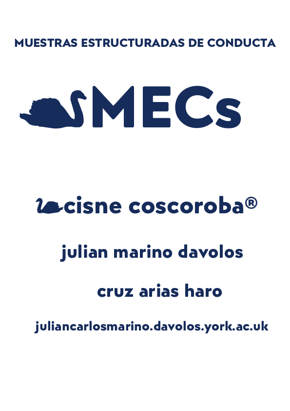 First page of “MUESTRAS ESTRUCTURADAS DE CONDUCTA MECs cisne coscoroba”