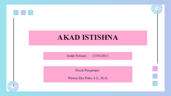 First page of “Akad Istisnha Ppt”