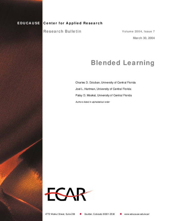 First page of “Blended Learning”