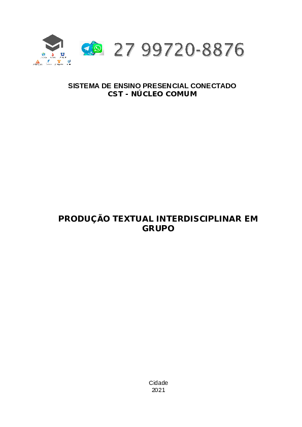 First page of “Pedagogia Projeto de Vida e a formação integral dos sujeitos”