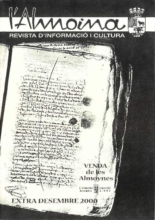 First page of “El trapig d'Almoines”