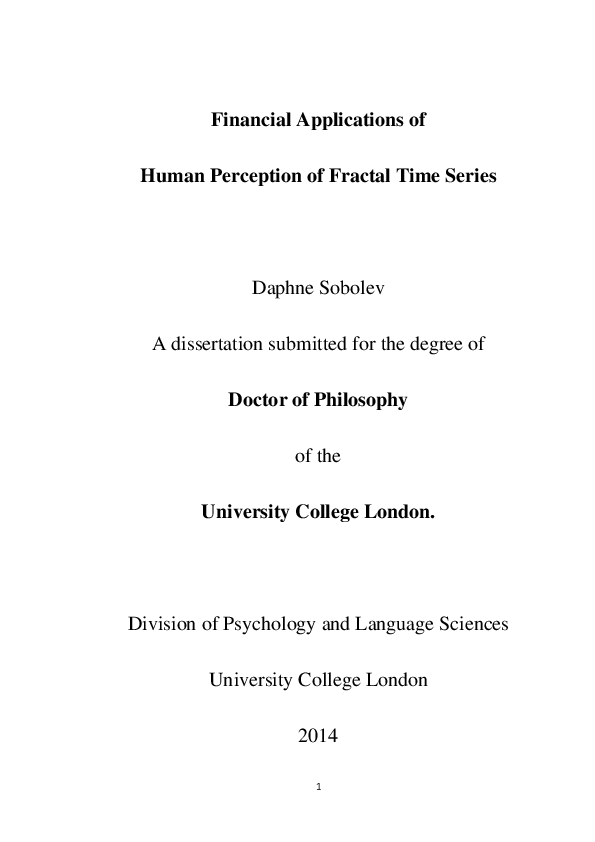 First page of “Financial Applications of Human Perception of Fractal Time Series”