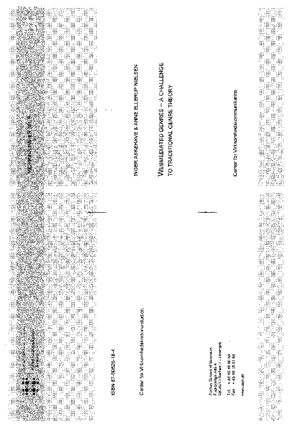 First page of “Web-mediated Genres: a Challenge to Traditional Genre Theory”