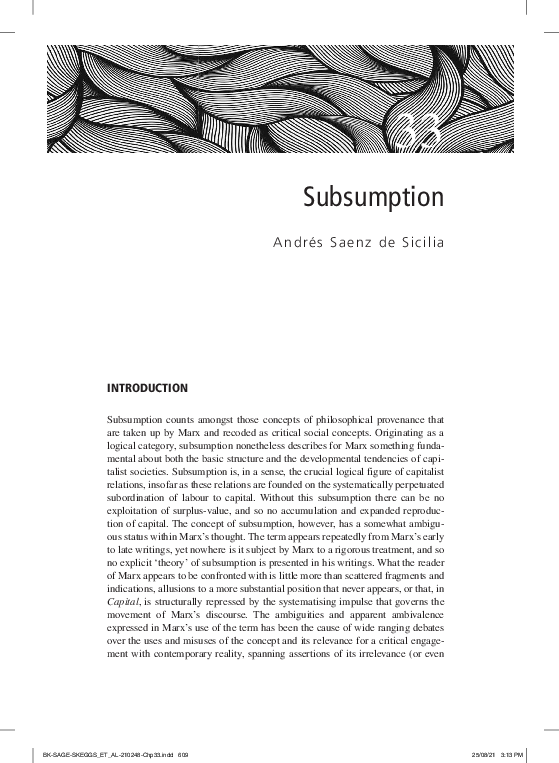 First page of “Subsumption (2021)”