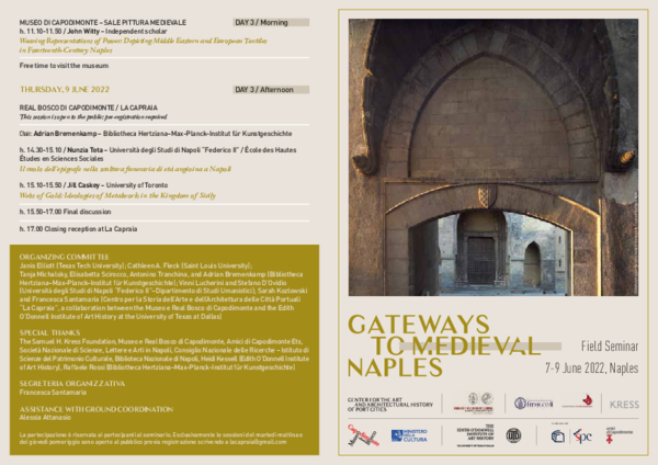 First page of “Gateways to Medieval Naples (7-9 June 2022)”