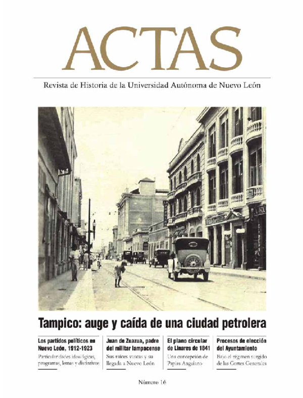 First page of “Tampico auge y caída de una ciudad petrolera”