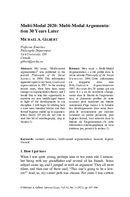 First page of “Multi-Modal 2020: Multi-Modal Argumentation 30 Years Later”