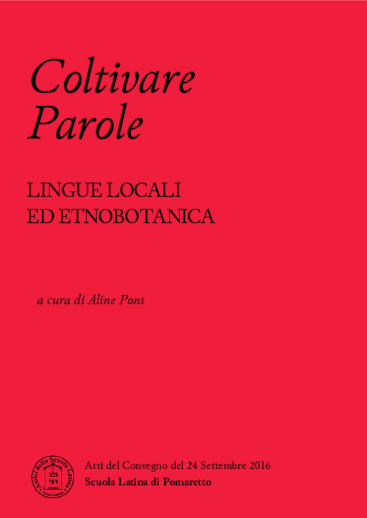 First page of “Coltivare Parole. Lingue locali ed etnobotanica”