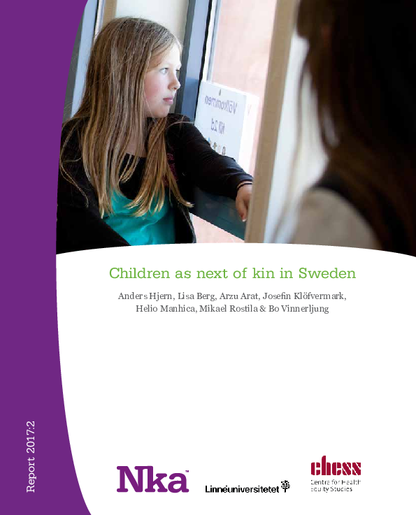 First page of “Children as next of kin in Sweden”