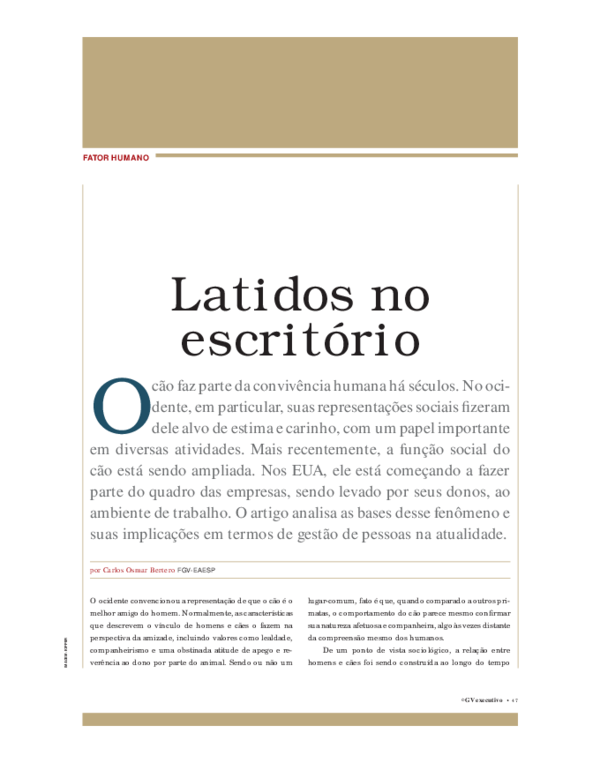 First page of “Latidos no escritório”