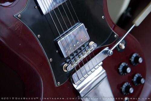 1969 Gibson SG Standard. Restored my Mike 1 of mmguitarbar. If you want one of these affordable vintage restored beauties, drop him a line…I understand he’s working on the restoration of an even more stunning ‘65 SG Standard as we speak!