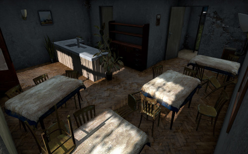 New interior demonstrates some of the additional texture work for that post-apoc feel