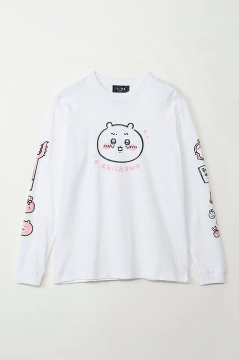 遊び心たっぷりの「ちいかわ」ロングスリーブTシャツ5種が本日12月25日12時より発売！袖には“草むしり検定”や“さすまた”などデザイン