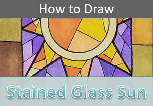 How to Draw Stained Glass Sun Design