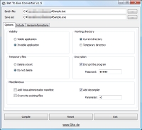 「Bat To Exe Converter」v1.5.0.0