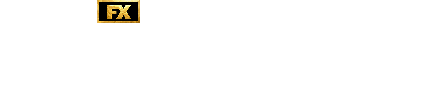 grotesquerie show title in white gothic font with FX gold and black logo above