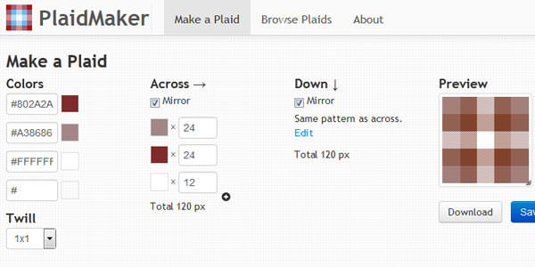 PlaidMaker-pattern-generator